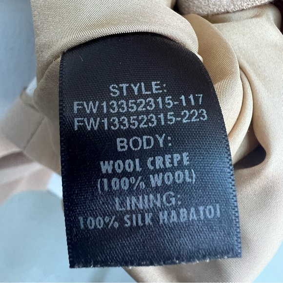 Sally LaPointe sz 2 camel structured above the knee sleeveless dress 100% wool - Picture 8 of 9